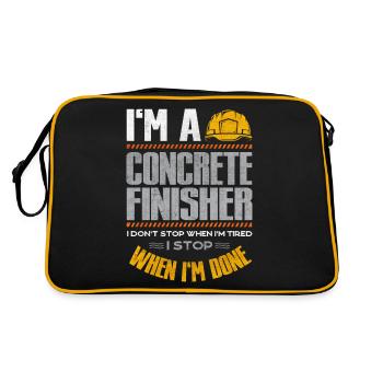 Concrete Mixer Construction Worker I'm A Concrete - Retro Bag - black/gold - Back