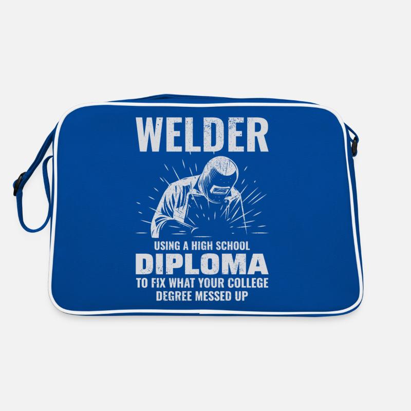 Soudeur Métal Construction Ferronnerie Sac Retro