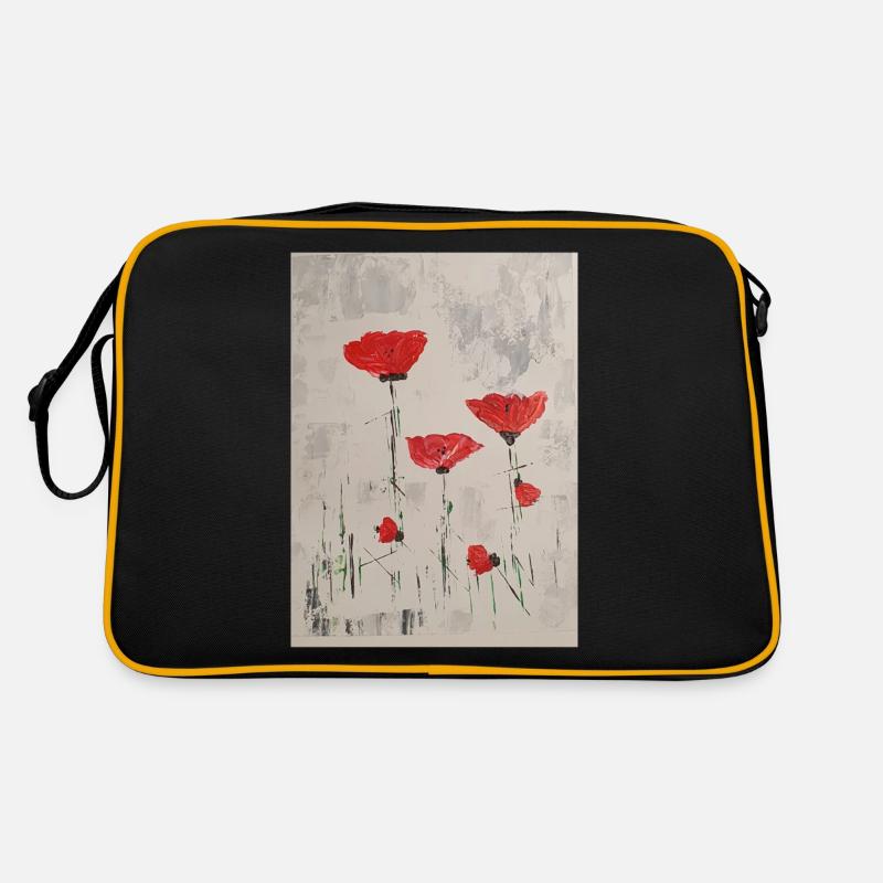 Mohnblumen Retro Tasche