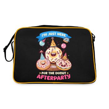 Donut Lover I'm Just Here for the Donut Afterparty - Retro Bag - black/gold - Back