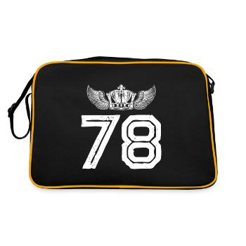 78 Number crown - Retro Bag - black/gold - Back