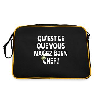 Qu’est-ce que vous nagez bien chef - Sac Retro - noir/or - Dos