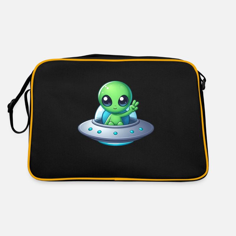 Alien Shows Peace Retro Bag