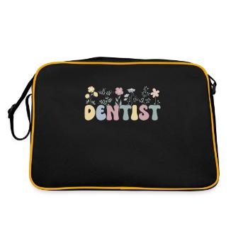 Dentist Gift Dentist Dentist - Retro Bag - black/gold - Back