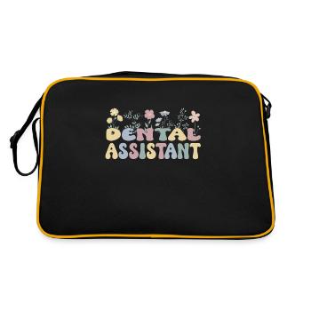 Dental Assistant Dental Assistant - Retro Bag - black/gold - Back