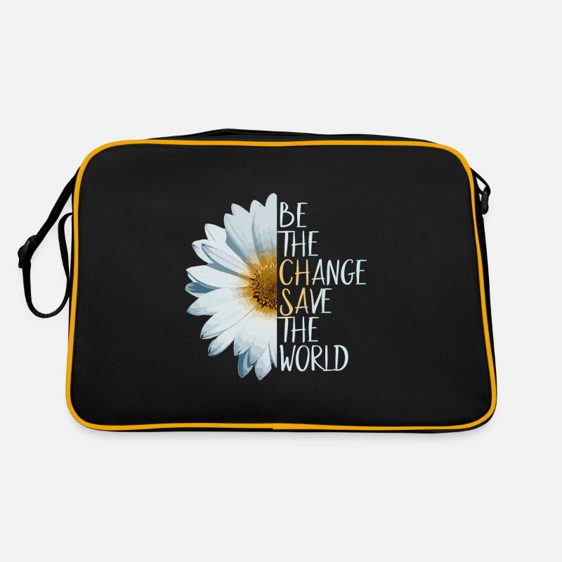 Be the change Save the world Climate protection Nature Retro Bag