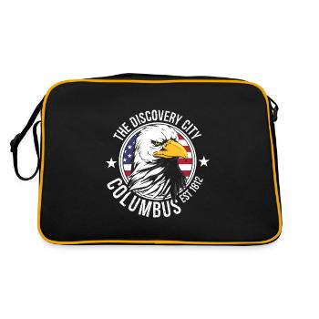 Columbus Ohio - Retro Tasche - Schwarz/Gold - Hinten
