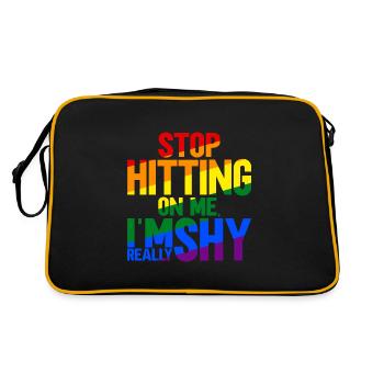 Arrêtez de me draguer, je suis timide - Sac Retro - noir/or - Dos