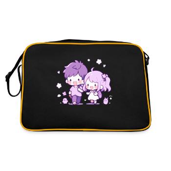 Amour fraternel - Design sincère pour la famille - Sac Retro - noir/or - Dos