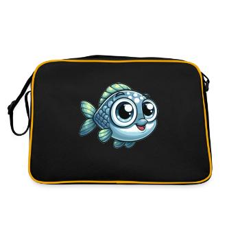 Poisson bleu - Sac Retro - noir/or - Dos