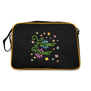 Flower Power - Retro Bag - black/gold - Back
