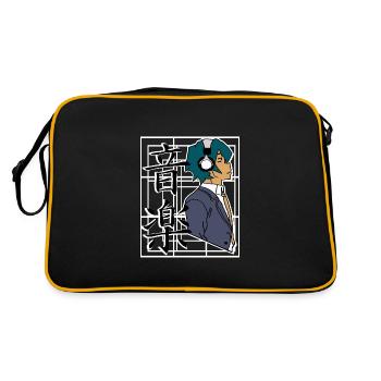 Anime Musik boy Musik Kanji Japan Schriftzeichen - Retro Bag - black/gold - Back