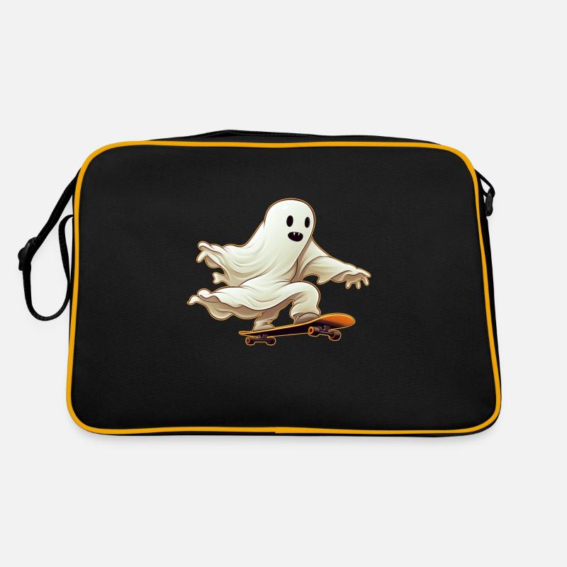 Drôle de dessin animé Ghost style Comic sur son skateboard Sac Retro