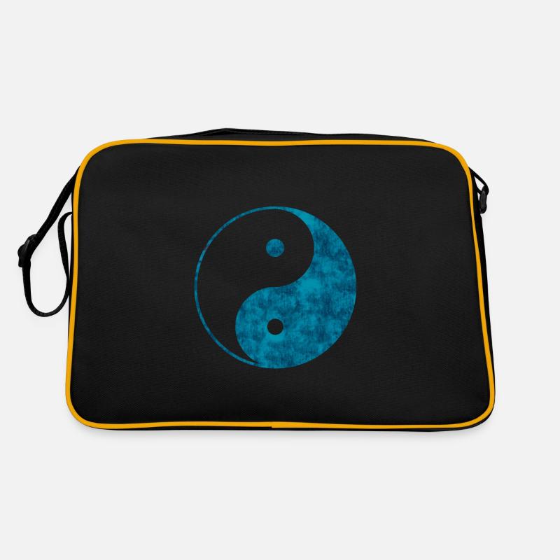 yin yang - Retro Tasche - Schwarz/Gold