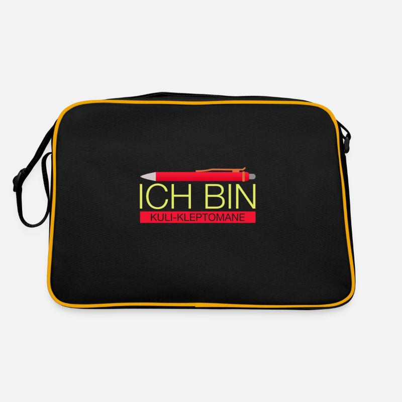 Kuli Kleptomane - Retro Tasche - Schwarz/Gold
