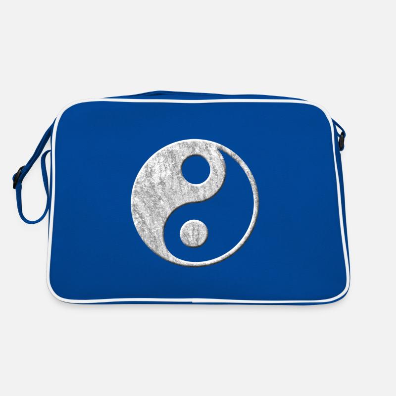 Yin Yang Stone White 3D Effect Retro Bag