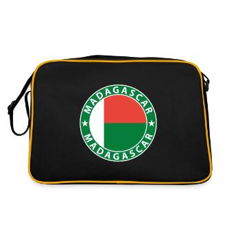 Madagaskar - Retro Tasche - Schwarz/Gold - Hinten