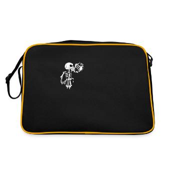 Toujours assoiffé | Squelette | Buveur permanent - Sac Retro - noir/or - Dos