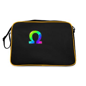 Omega | | icon Greek alphabet - Retro Bag - black/gold - Back