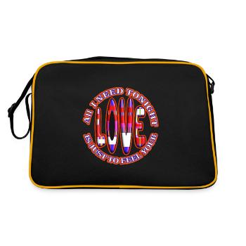 Tout ce dont j’ai besoin ce soir, c’est juste de ressentir ton amour - Sac Retro - noir/or - Dos