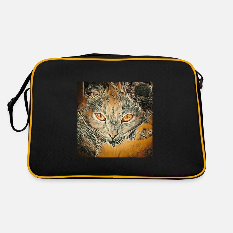 Lohfarben - Retro Tasche - Schwarz/Gold