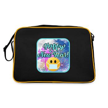 Happy New Year, colorful theme. - Retro Bag - black/gold - Back