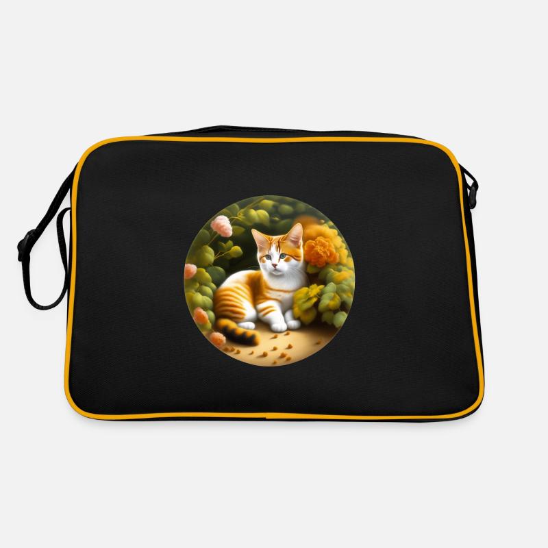 Chat mignon dans le jardin Sac Retro