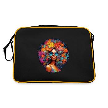 Fleurie Flow Flower Power - Retro Bag - black/gold - Back