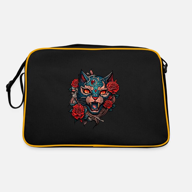devilish cat Retro Bag