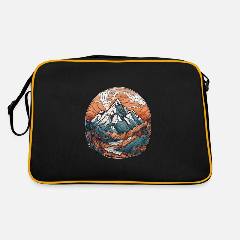 Berg Landschaft Retro Tasche