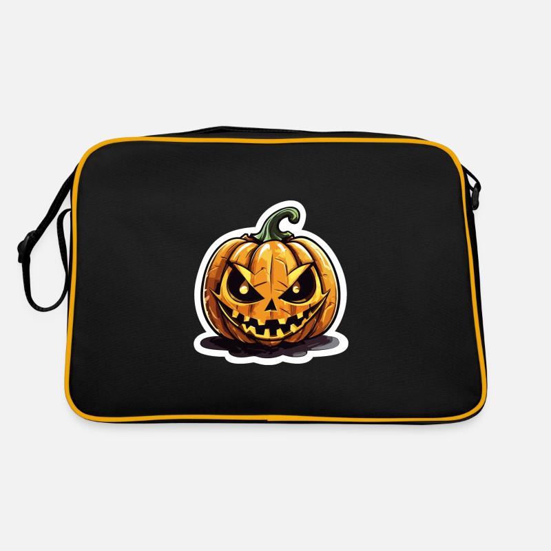 Menacing Jack o' Lantern Pumpkin Retro Bag