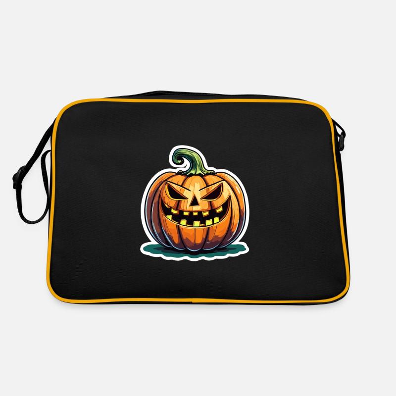 Böser Jack o' Lantern Kürbis Retro Tasche