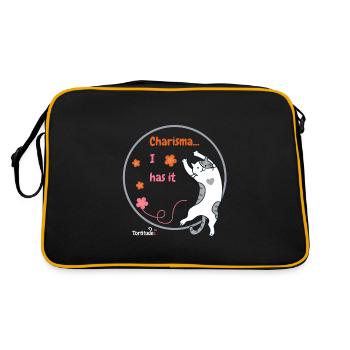 Charisma, I has it - dark colours textile - Retro Bag - black/gold - Back