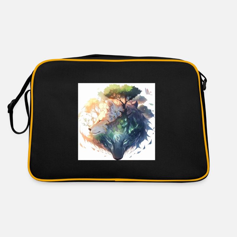 Wolves - Retro Bag - black/gold