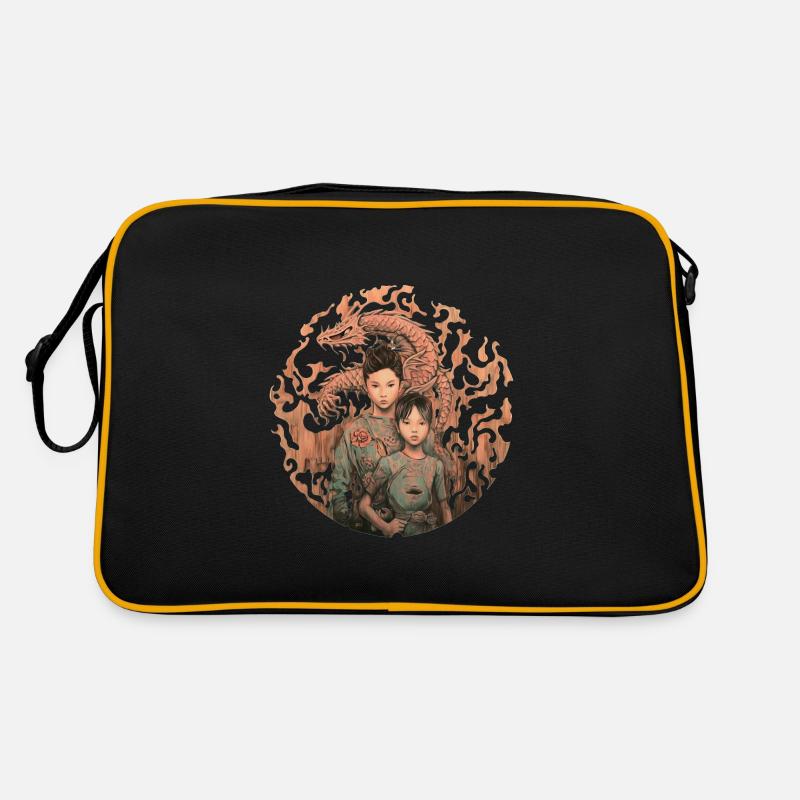 The Fire Dragon - Retro Bag - black/gold