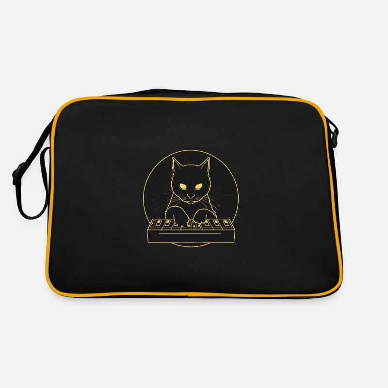 Black Synth Cat 2 Retro Bag