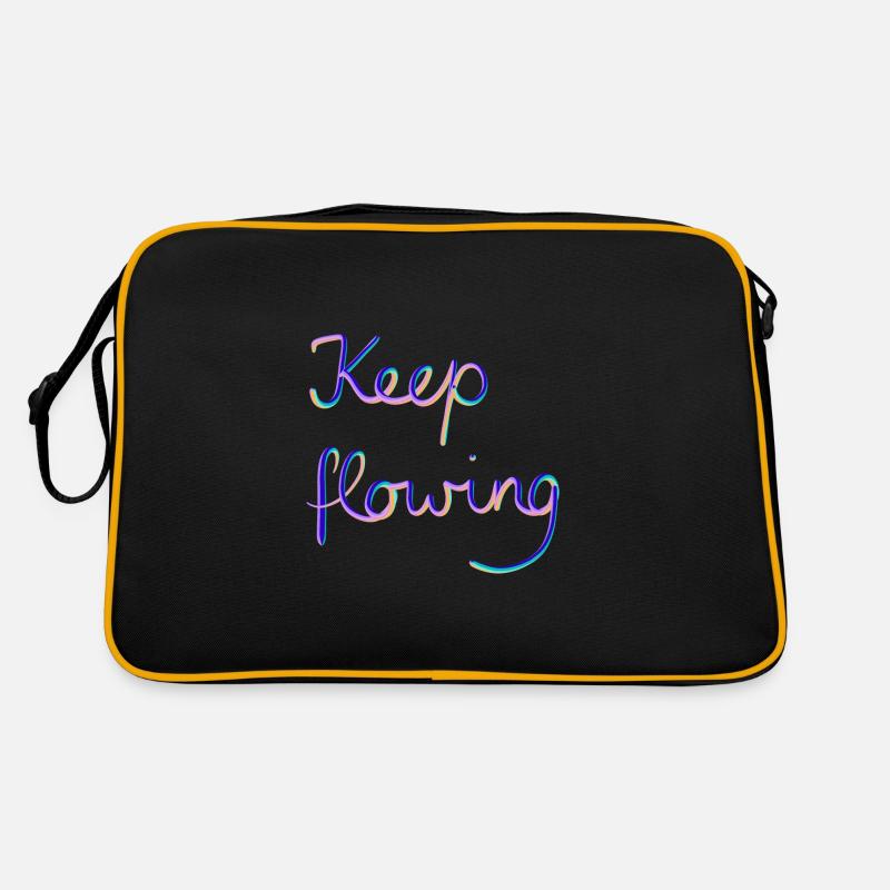 Keep flowing - Retro Tasche - Schwarz/Gold