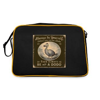 Soyez vous-même ou soyez un Dodo Vintage Design - Sac Retro - noir/or - Dos