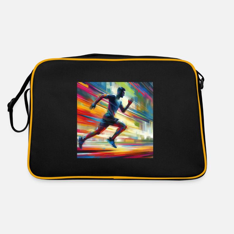 Running Man 1 - Retro Bag - black/gold