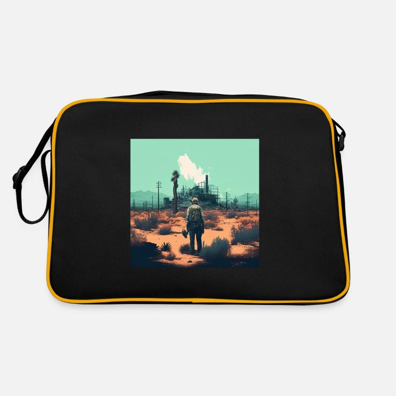 Wüstenwanderer Retro Tasche