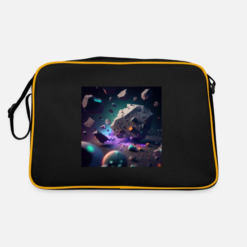 Weltraumschrott - Retro Tasche - Schwarz/Gold