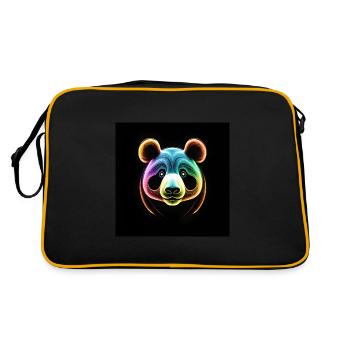 Panda Mira regarde tout de près - Sac Retro - noir/or - Dos