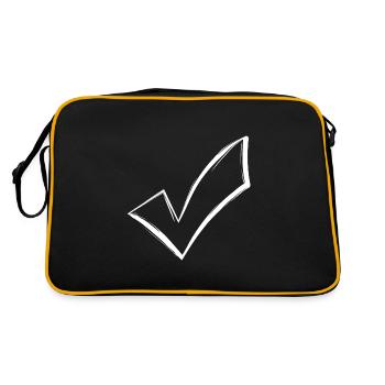 Tick Chop OK Seen White Vector - Retro Bag - black/gold - Back
