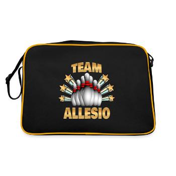 Bowling Allesio - Sac Retro - noir/or - Dos