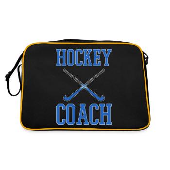 Feldhockey - Retro Tasche - Schwarz/Gold - Hinten
