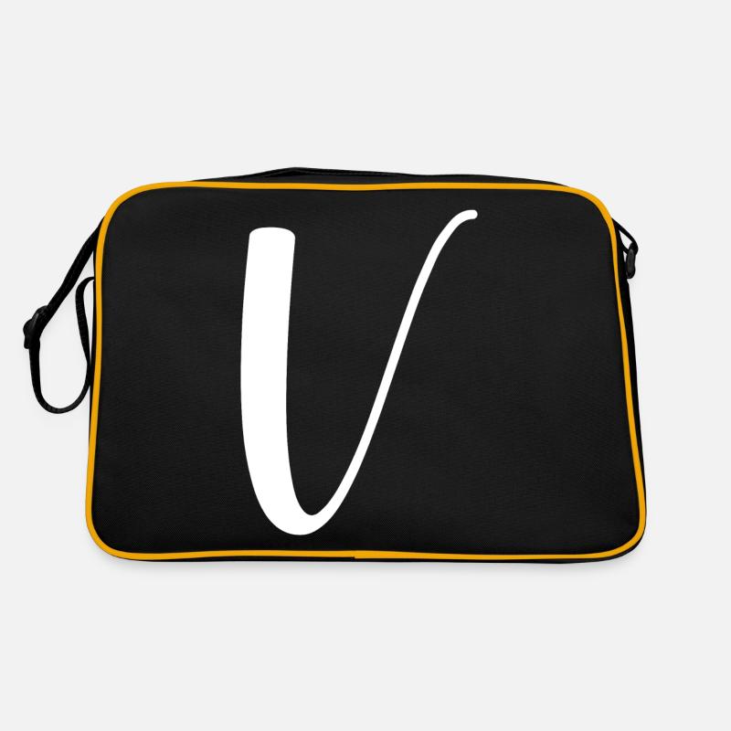 Calligraphy, initial V Retro Bag