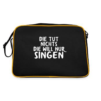 Sänger - Retro Tasche - Schwarz/Gold - Hinten