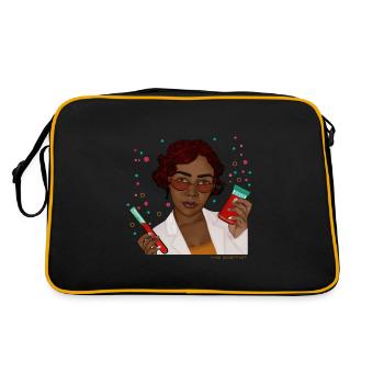 mad scientist - Retro Bag - black/gold - Back
