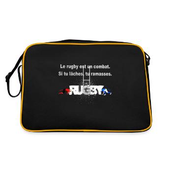 RUGBY COMBAT - Sac Retro - noir/or - Dos