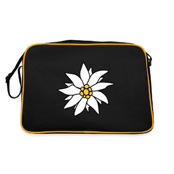 Edelweiss - Fleur alpine - Sac Retro - noir/or - Dos
